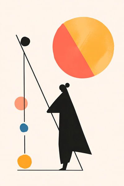 Abstrakte Figur mit Sonnenmotiv von Poster Art Shop