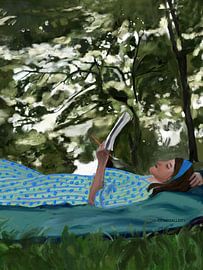 Une lecture paisible en plein air sur Osheensgallery