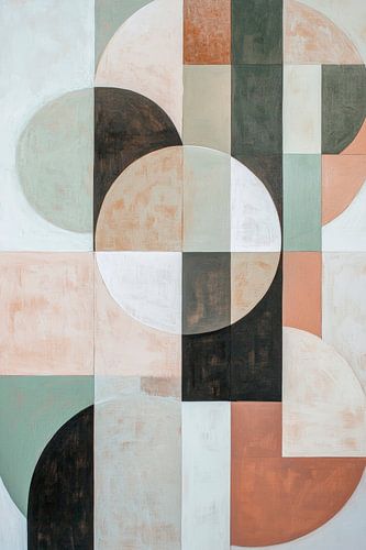 Geometrische harmonie in zachte tinten