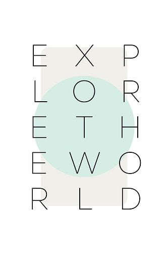 Ontdek de wereld - turkoois 