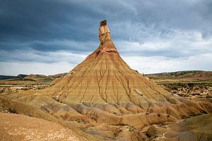 Castildetierra-Felsformation im Gebiet Bardenas Blanca des Naturparks Bardenas Reales