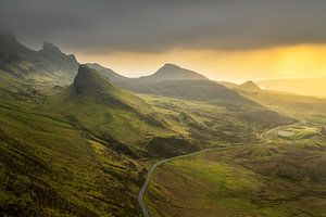 Sonnenaufgang Quiraing auf der Insel Skye in Schottland