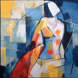 Painting Passion - abstract woman by De Mooiste Kunst