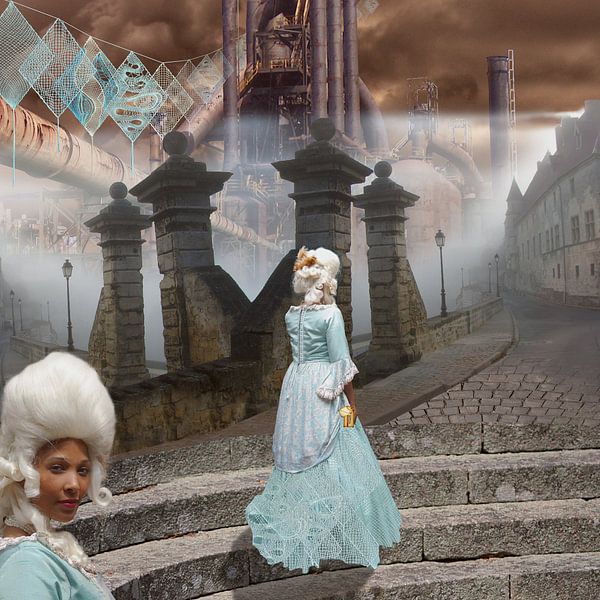 Lady in blue 2 by Barbara van Druten