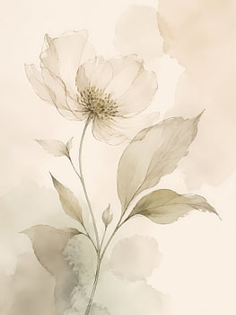 Zarte Aquarellblüte