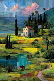 colourful fictional landscape by Egon Zitter