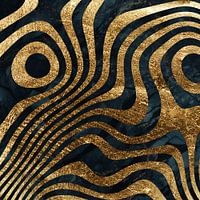 Donkerblauwe marmeren textuur met goud