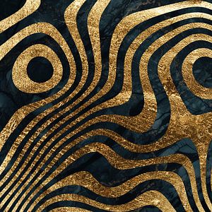 Dark blue marble texture with gold von beangrphx Illustration and paintings