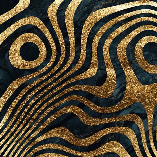 texture de marbre bleu foncé avec de l'or