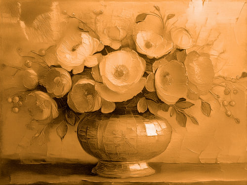 Hotel-chic floral still life for a cosy interior