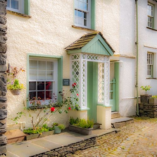 Huis in Hawkshead, Lake District, Engeland.