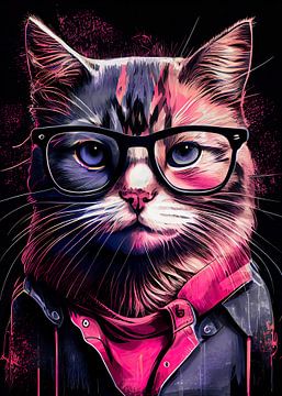 hipster cat Willow #cat by JBJart Justyna Jaszke