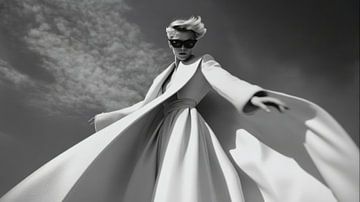 Supermodel in wide angle van Franka Poulain
