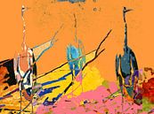 Three herons van Gabi Hampe thumbnail