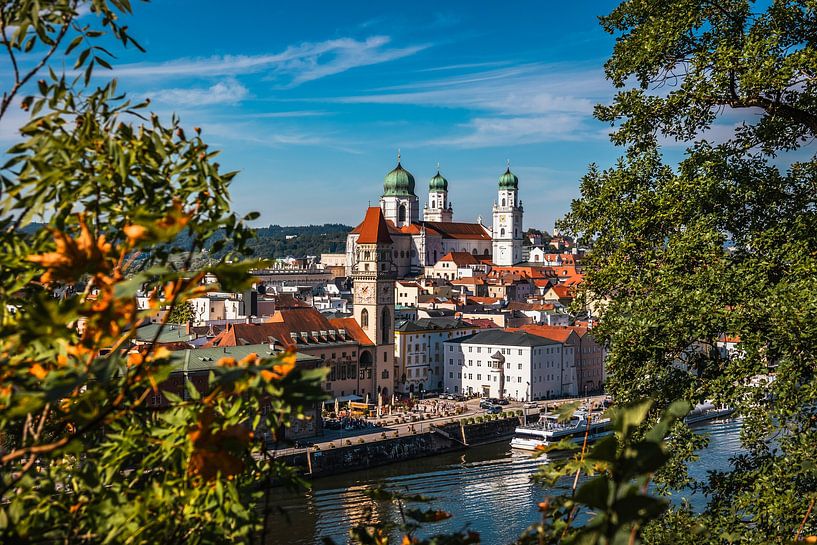 Uitzicht op Passau 3 van 3 | Altstadt | Donau | Beieren | Duitsland | photoprint van Rebecca van der Schaft