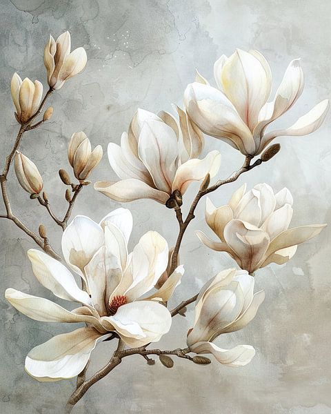 Zachte Magnolia bloemen van It starts with Art