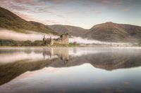 Ruin in the morning mist