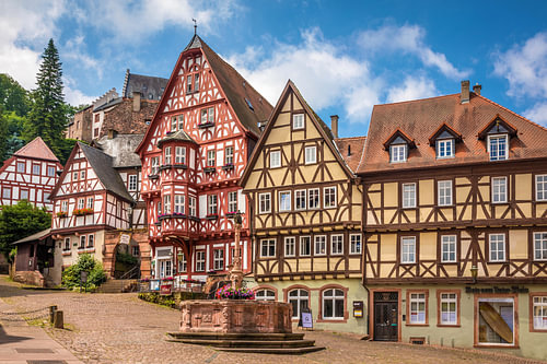 Alter Marktplatz von Miltenberg am Main, Bayern