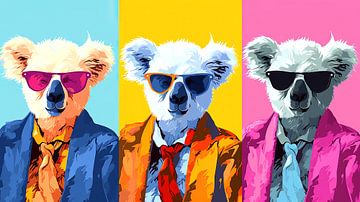 Warhol: Koala's met Karakter van ByNoukk