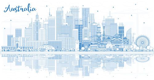 Australia Skyline van Stef van Campen