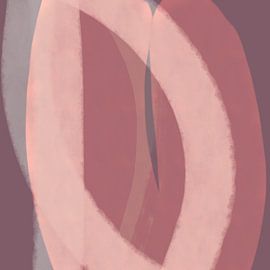 Abstract shapes and lines in pastels no. 2_3 by Dina Dankers