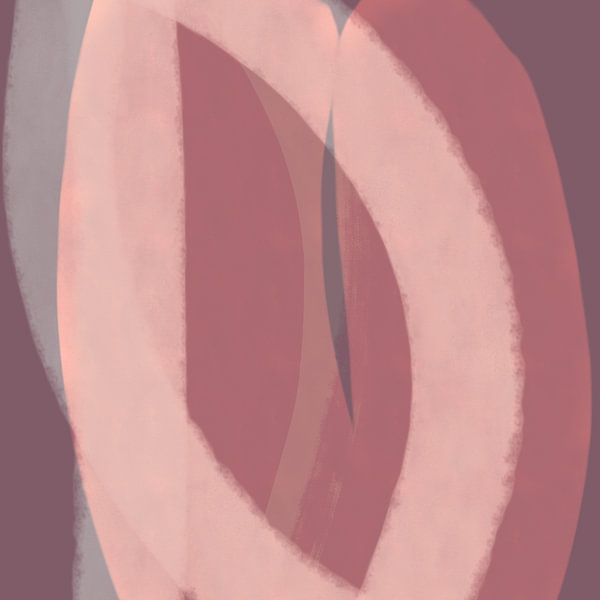 Abstrakte Formen und Linien in Pastellfarben Nr. 2_3 von Dina Dankers
