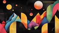 Gekleurde bergen en planeten van TheXclusive Art thumbnail