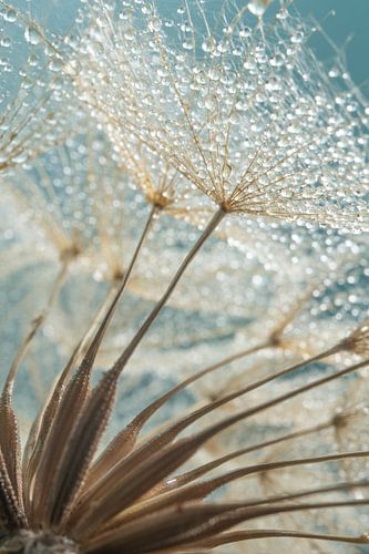 Een goud gele morgenster (Tragopogon)