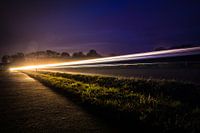 Drukke weg bij nacht