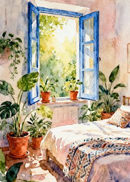 Von Henri Matisse inspiriertes Schlafzimmer Natur von Muhammad Ardian