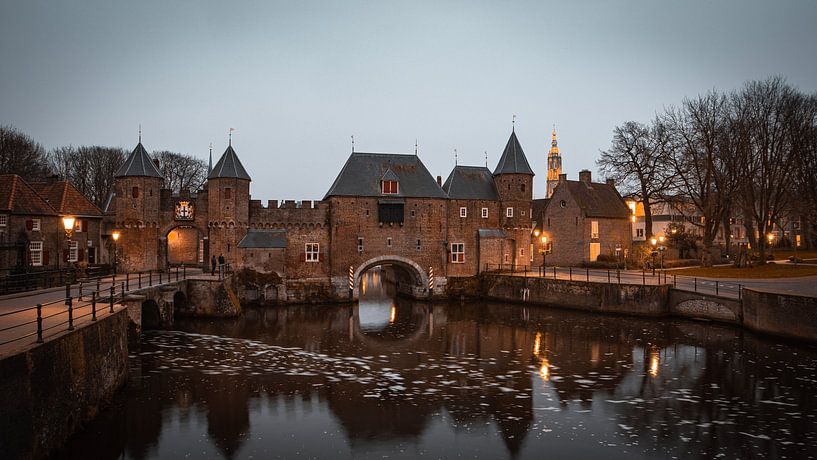 Koppelpoort Amersfoort at night by AciPhotography