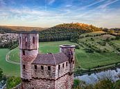 Blick zum Dilsberg über die Burg Schadeck hinweg von Uwe Ulrich Grün Miniaturansicht