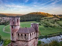 View to the Dilsberg over the castle Schadeck