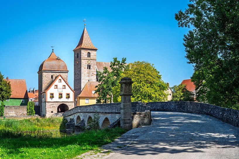 Historic bridge to the old town centre of Ornbau by ManfredFotos