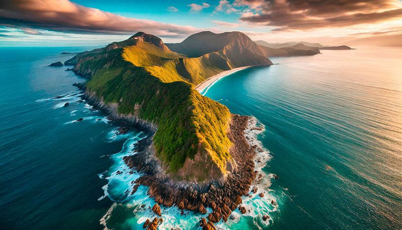 Island with clouds by Mustafa Kurnaz