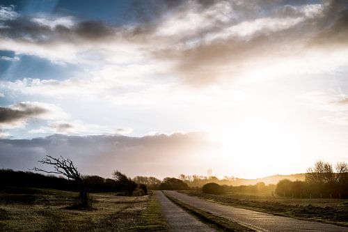 Fietspad door de Scheveningse duinen