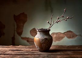 Vintage Vase mit Zweig von Ans Bastiaanssen