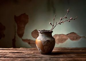 Vintage Vase mit Zweig