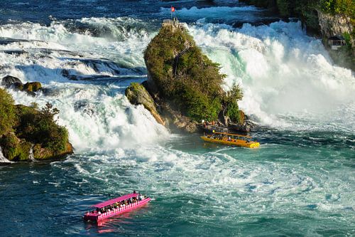 Boats at the Rhine Falls