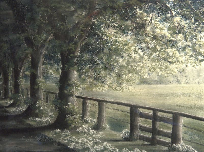 Frühling - Koppel - Allee von Edeltraut K. Schlichting