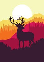 Flat Forest Deer