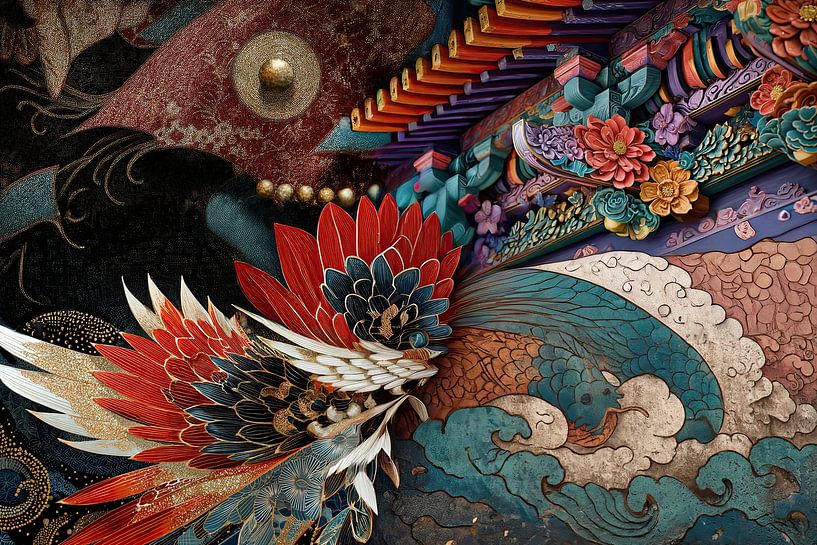 abstrakte japanische Kunst von Egon Zitter