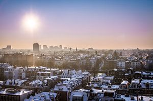 Blick über Amsterdam von Leon Weggelaar