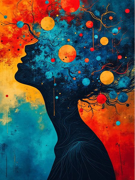 The thoughts of and woman abstract and surrealistic by The Photo Artist