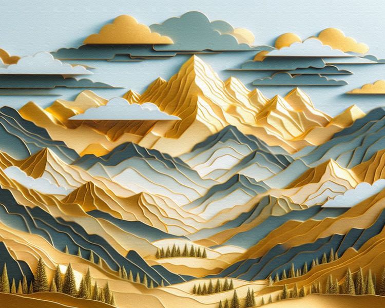 At the foot of the golden mountains by Kay Weber