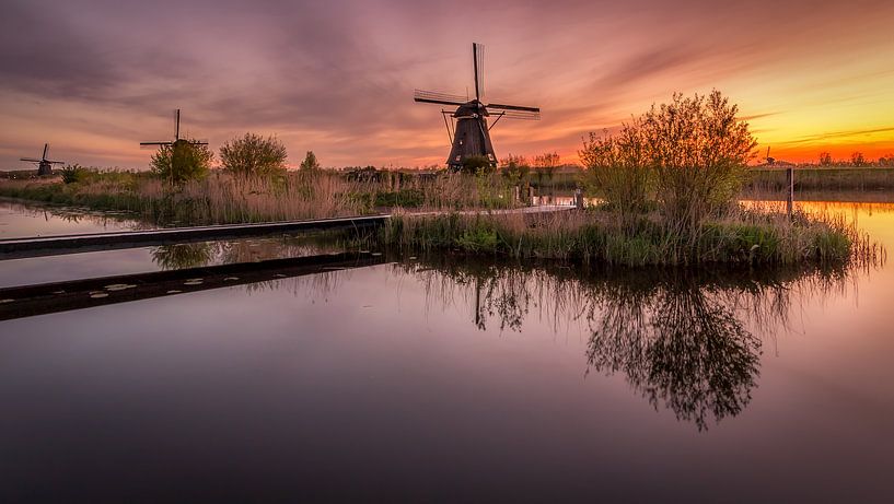 Kinderdijk net voor zonsopgang by Patrick Rodink