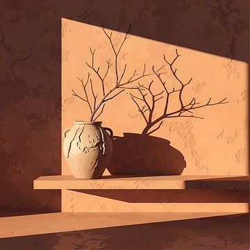 Solitude du désert Étude de l'heure d'or