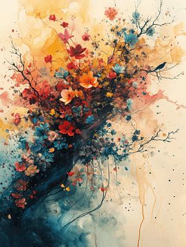 Explosie van Kleur | bloemen van Eva Lee