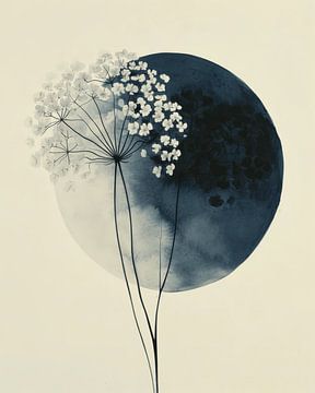 Wabi-sabi in kobalt blauw van Carla Van Iersel