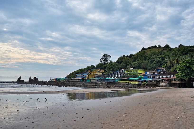 Colourful houses on Arambol beach by Frank Photos